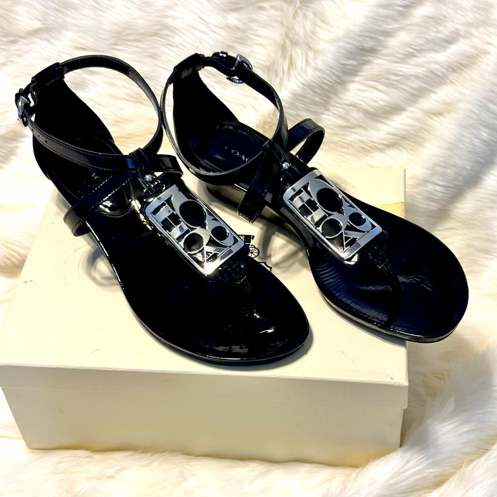 Coach Black Sandals